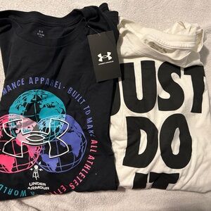 Under Armour  T-Shirt - Black with Multicolor Graphic